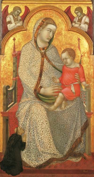 Vergine col Bambino in Trono e Donatore, Angeli da Pietro Lorenzetti